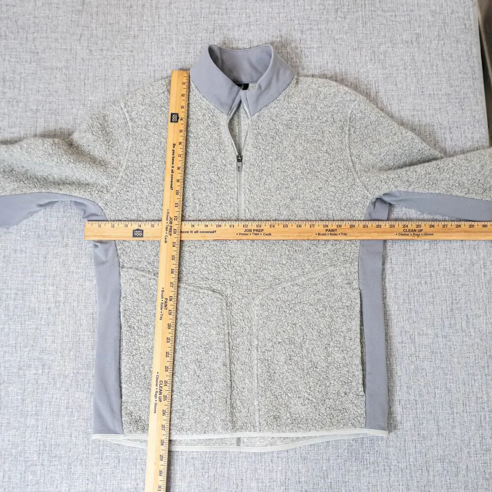Lululemon Tundra Trek 1/2 Zip Pullover jacket Sherpa Fleece gray Large